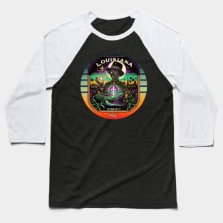 Bayou Mystique: Louisiana's Voodoo Sou - American Vintage Retro style USA State Baseball T-Shirt